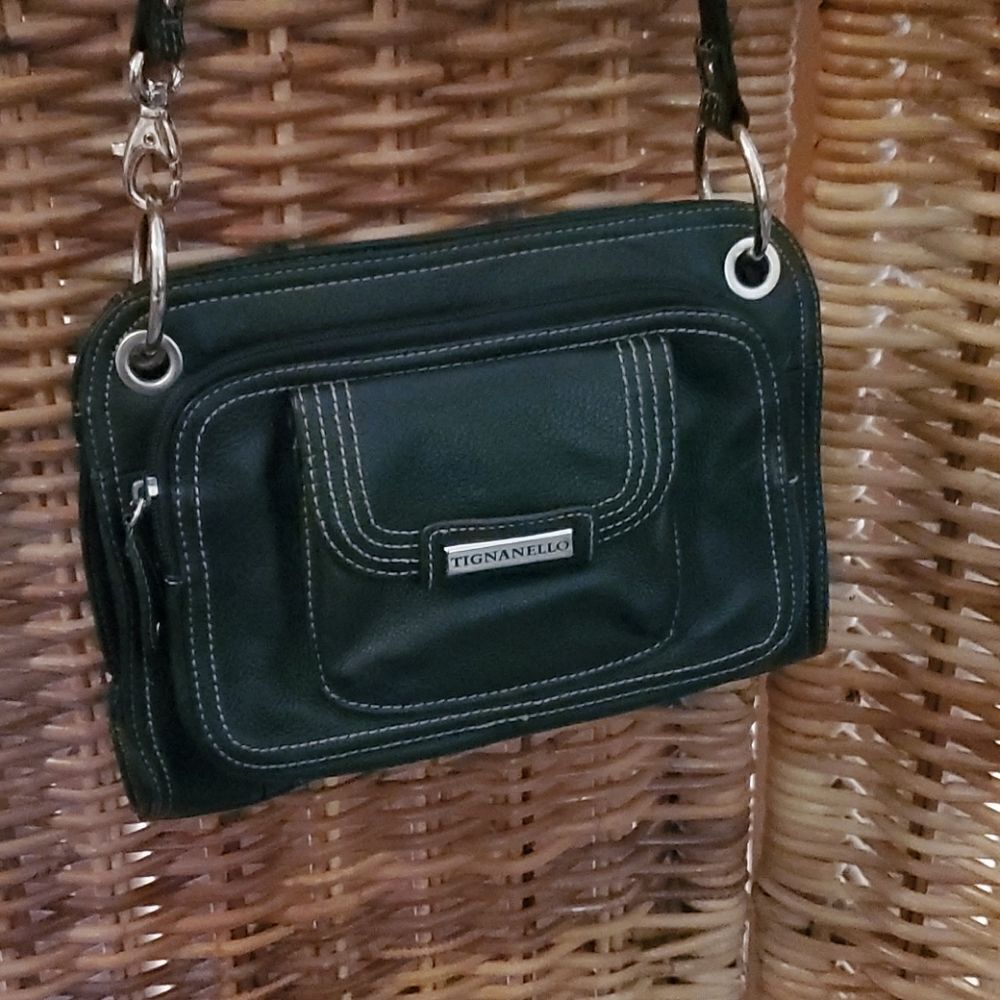 Tignanello Black Leather Purse